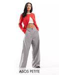 Серые свободные брюки для папы ASOS Petite - фото