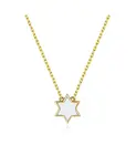 Белое колье «Маленькая звезда Давида» Anna Zuckerman, white - фото