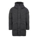 Куртка crinkle reps long down coat 'black' Stone Island, черный - фото