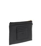 Большой кожаный клатч с монограммой Saint Laurent, черный - фото 4