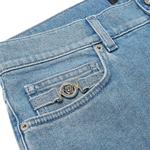 Узкие джинсы VERSACE, синий - фото 5