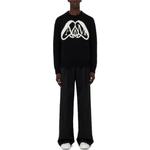 Свитер с интарсией логотипа Alexander McQueen, черный - фото 4