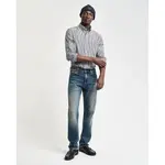 Рубашка Gant Reg Stripe, серый - фото 5