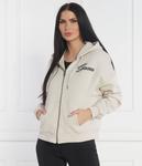 Толстовка женская Guess Jeans Regular Fit на молнии, серый - фото 3