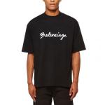Футболка script logo t-shirt 'black white' Balenciaga, черный - фото 4