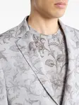 Однобортный жакет с цветочным принтом Etro, серый - фото 4