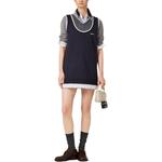 Платье без рукавов с вышитым логотипом MIU MIU, белый - фото 4