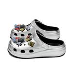 Сабо унисекс Oubt, серебряный - фото 3