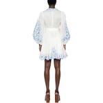 Zimmermann Золотое мини-платье с цветочной вышивкой - фото 5