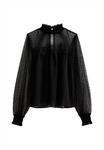 Блуза New Look DOBBY MESH HIGH NECK, Black - фото 5