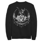 Мужской свитшот Lotus Sitting On Crescent Moon Generic - фото