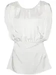 Блузка без рукавов со сборками JIL SANDER, белый - фото