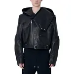 RICK OWENS Короткий худи с капюшоном, Black - фото