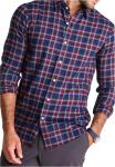 Мужская клетчатая рубашка Jethro Tech Twill Vineyard Vines, Crimson - фото
