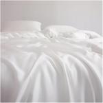 Generic Комплект постельного белья из белого шелка - фото 3