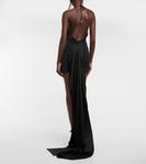 Мини-платье с декоративным воротником-халтер David Koma, черный - фото 3