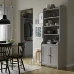 Шкаф, серый, 70x199 см, HAUGA IKEA - фото 3