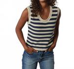 Топ "Вандерласт" в кремовом и темно-синем цвете The Normal Brand - фото