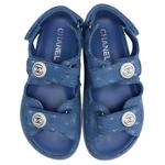 Сандалии женские Chanel, синий - фото 4