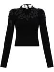 Топ с цветочной вышивкой Cult Gaia, черный - фото