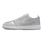 Кроссовки Jordan 1 Low OG Metallic Silver GS, серебряный - фото