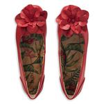 Балетки с цветком пиона B.O.C., red - фото 4