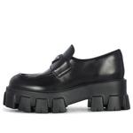 Кроссовки brushed leather monolith loafers 'black' Prada, черный - фото