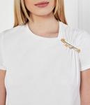 Футболки Slim fit Elisabetta Franchi, белый - фото 4