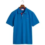 Поло Gant Reg Contrast Rugger, синий - фото