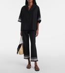 Трендовые укороченные брюки прямого кроя Tottenham Joseph, черный - фото 2