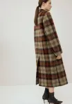 Классическое пальто в клетку Mango, Beżowy - фото 2
