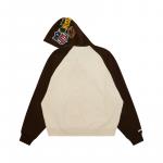 Толстовка с молнией A Bathing APE Varsity patch Aape, коричневый - фото 3