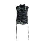 Топ Dries Van Noten Carmasa Embellished Top, Navy - фото