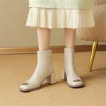 Женские Ботильоны Бежевый/Черный JOSINY, Экрю - фото 4