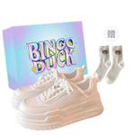 BINGO DUCK Низкие женские кроссовки для скейтбординга Coverage, белые - фото