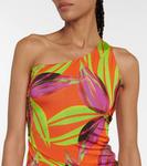 Мини-платье с асимметричным вырезом Louisa Ballou, Print 1 - фото 4