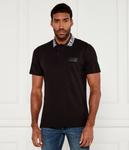 Поло мужское Versace Jeans Couture с надписью на воротнике, черный - фото