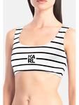 Верх бикини Karl Lagerfeld Oberteil, белый/черный - фото