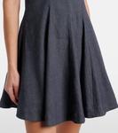 Мини-платье Leone из льняной смеси денима Staud, Chambray - фото 5