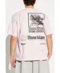 Футболка с принтом Stone Island, розовый - фото 4