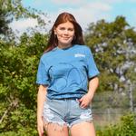 Lilo & Stitch - Футболка Hugging Stitch синяя - фото