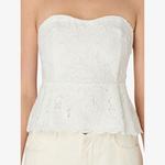 Кружевной топ-бюстье с вырезом в форме сердца Ro&Zo, белый - фото 4