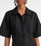 Хлопковое платье миди Vince, черный - фото 4