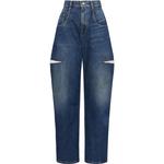 Джинсы с вырезом Maison Margiela, синий - фото