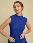 Вязаный жилет кроп FLORERE, Blue - фото