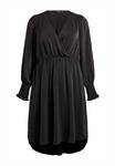 Платье Zizzi MIDI MIT WICKELOPTIK UND SMOCKÄRMELN, Black - фото 3
