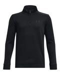 Черная флисовая рубашка на молнии 1/4 для мальчика Under Armour, черный - фото 2