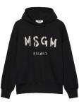 MSGM хлопковая толстовка с логотипом, черный - фото
