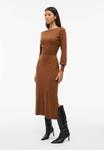 Платье VILA VIKERRY U-BOOT-AUSSCHNITT, Argan Oil/Brown - фото 2
