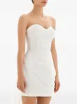 Платье мини с драпировкой Post Meridiem, белый - фото 5